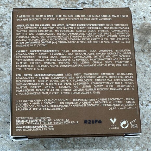 2X Anastasia Beverly Hills Cream Bronzer Cool Brown 30g / 1 Oz. NIB Sealed - Picture 9 of 10